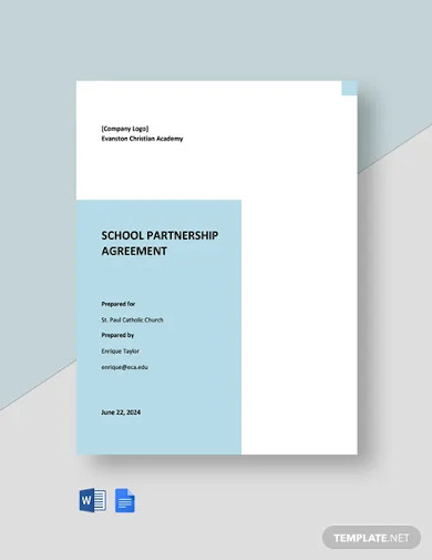 school partnership agreement templates