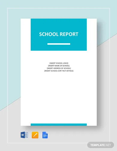 school report templates