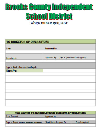 school work order request