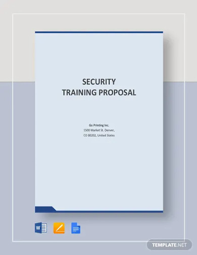 security training proposal template
