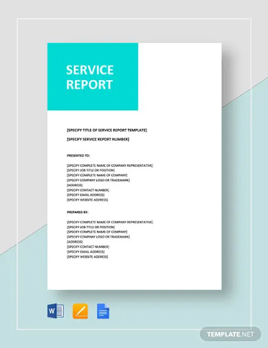 Technical Service Report Template