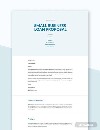 Small Business Loan Proposal Template