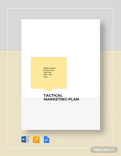 tactical marketing plan template