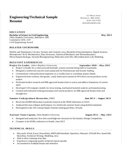 15 Engineering Resume Examples To Download
