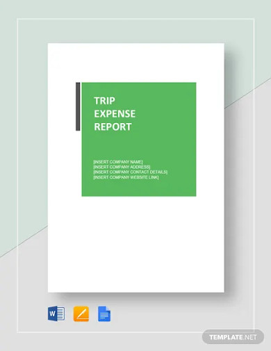 trip expense report template