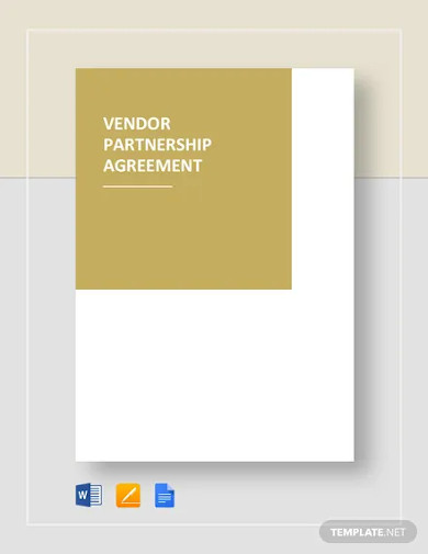 vendor partnership agreement templates