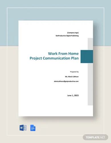 wfh project communication plan template