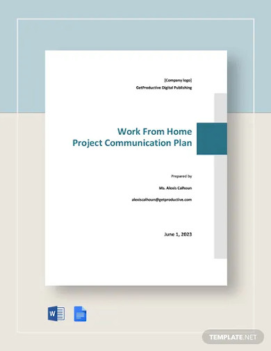 WFH Project Communication Plan Template