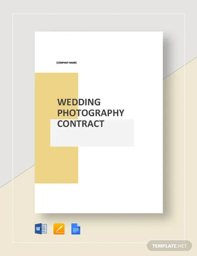 wedding photography contract template