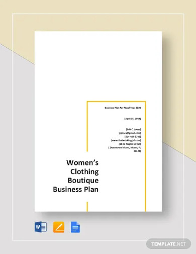 ladies boutique business plan