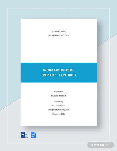 Work From Home Employee Contract Template