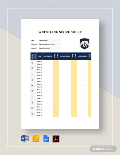 wrestling score sheet template