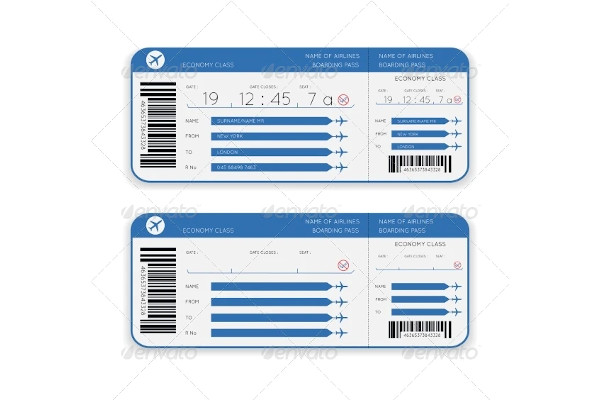 airline boarding pass ticket