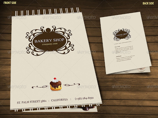 bakery menu brochure