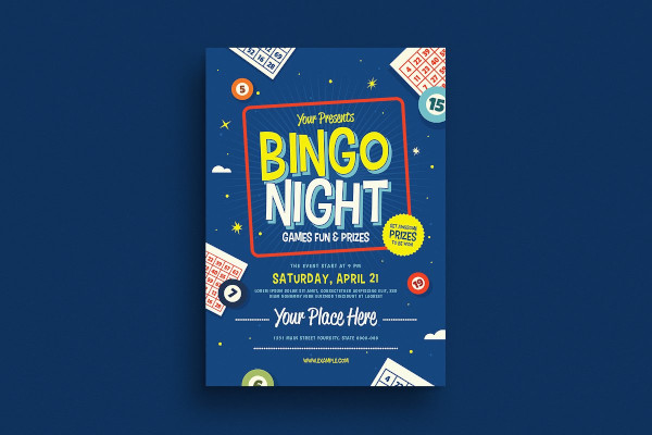 bingo night event flyer