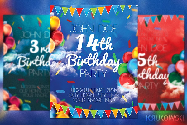 birthday party flyer example