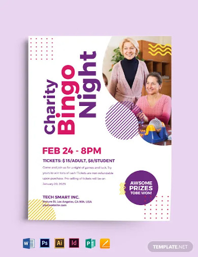 charity bingo flyer template