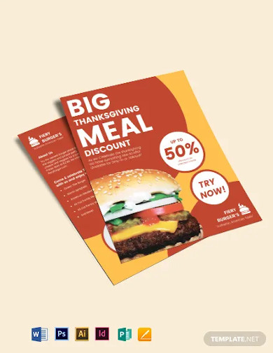 Double Sided Fast Food Flyer Template