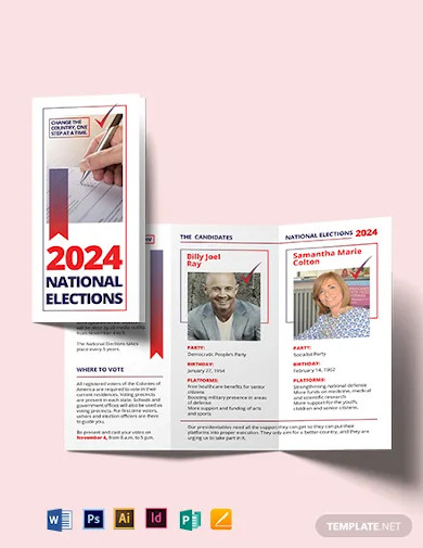 election tri fold brochure template