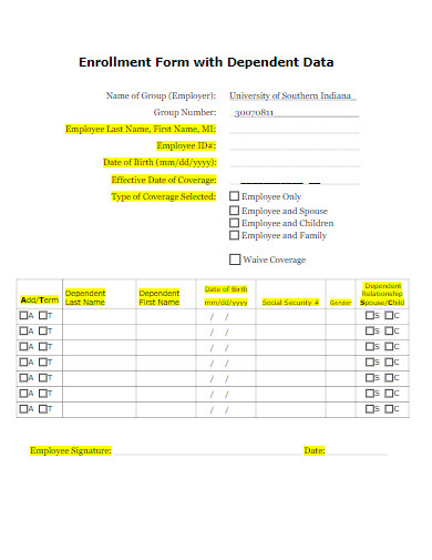 employee tracking data form