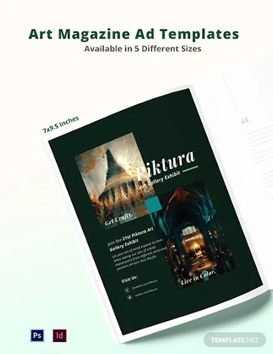 Free Art Magazine Ads Template