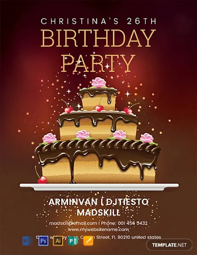 Free Birthday Party Flyer Template