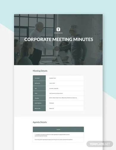 free corporate meeting minutes template