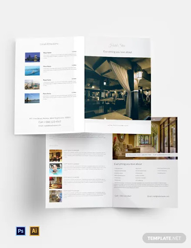 Free Luxury Hotel Bi Fold Template