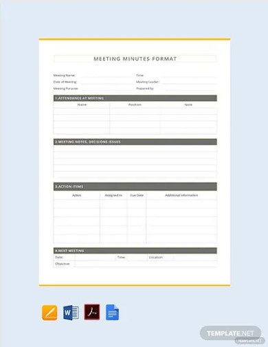 free meeting minutes format template