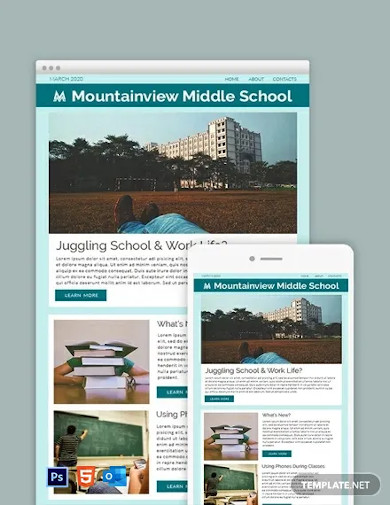 free middle school newsletter template