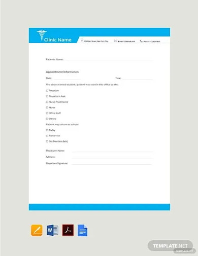 free minute clinic doctors note template