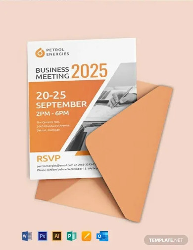 Free Professional Business Meeting Invitation Template