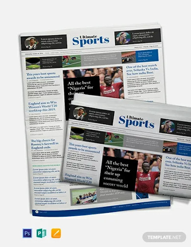 free sports newspaper template