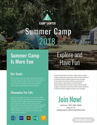 free summer camp pamphlet template