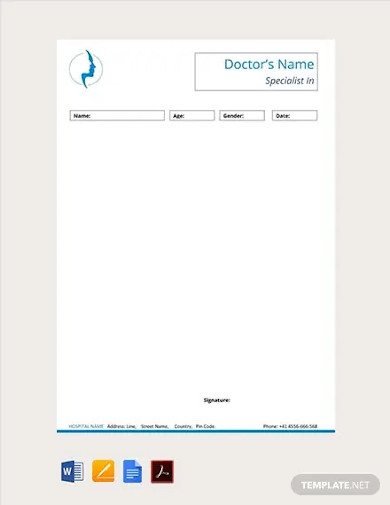 free urology doctors prescription template