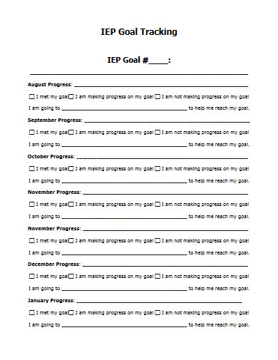 goal tracking example