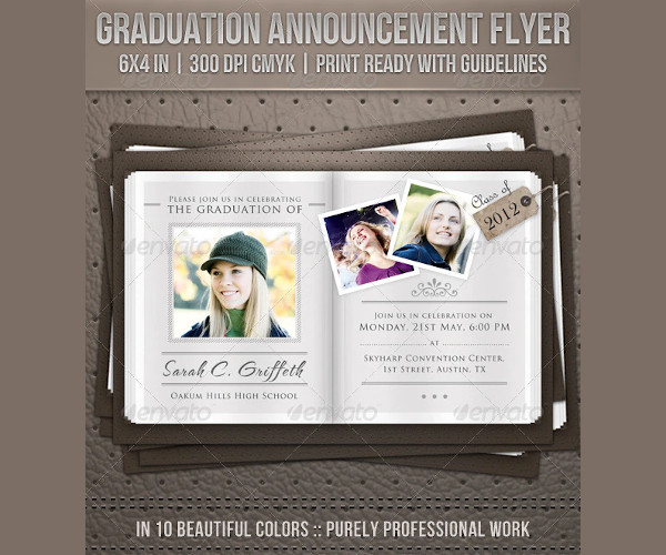 graduation announcement flyer
