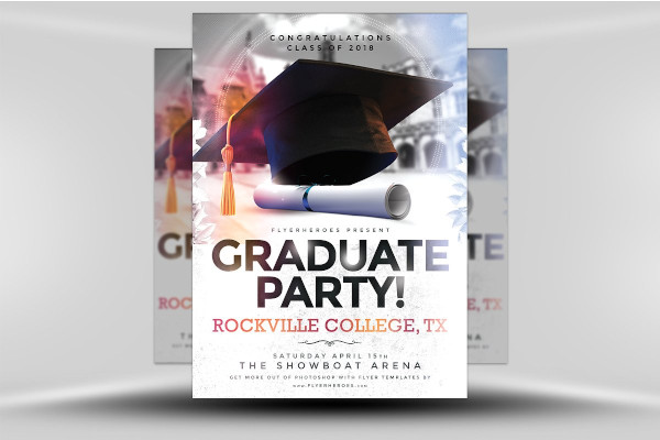 graduation party flyer template