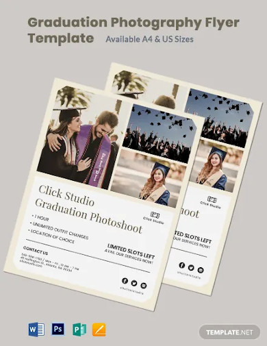 graduation photography flyer template