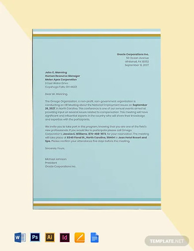 HR Meeting Invitation Template