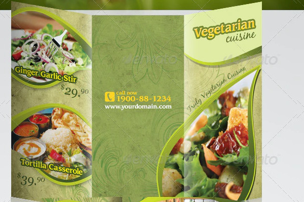 healthy food menu brochure trifold