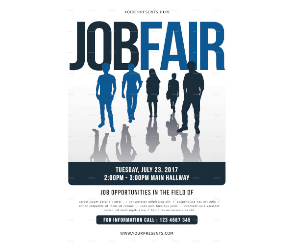 job fair flyer in psd