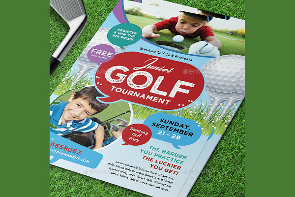 kids charity golf flyer