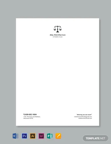 lawyer letterhead template