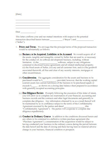 Purchase Letter Of Intent - 15+ Examples, Format, Sample | Examples