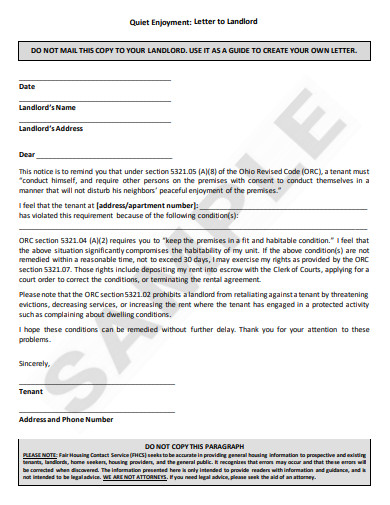 letter to landlord template