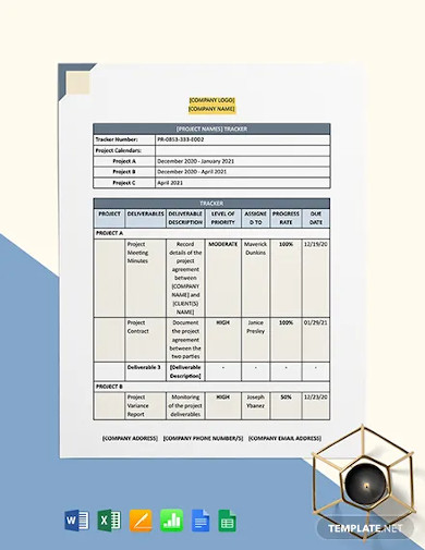 Multiple Project Tracking Template