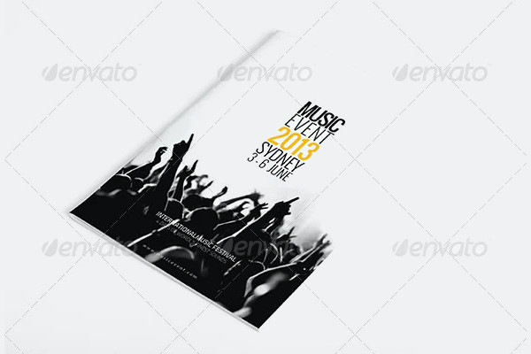 music event brochure