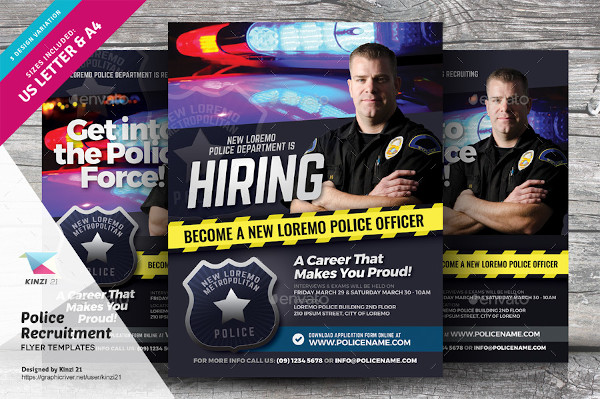 police recruitment flyer template
