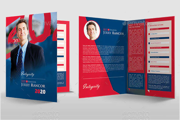 political election brochure template